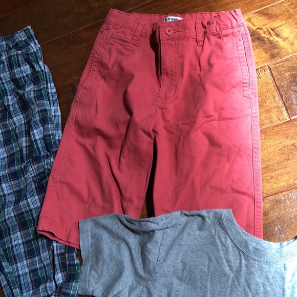 Boys L XL 14 LOT 2 Tops Gray Cape Cod & 2 Shorts Chino Striped & 1 Pull On Pants - Picture 7 of 16